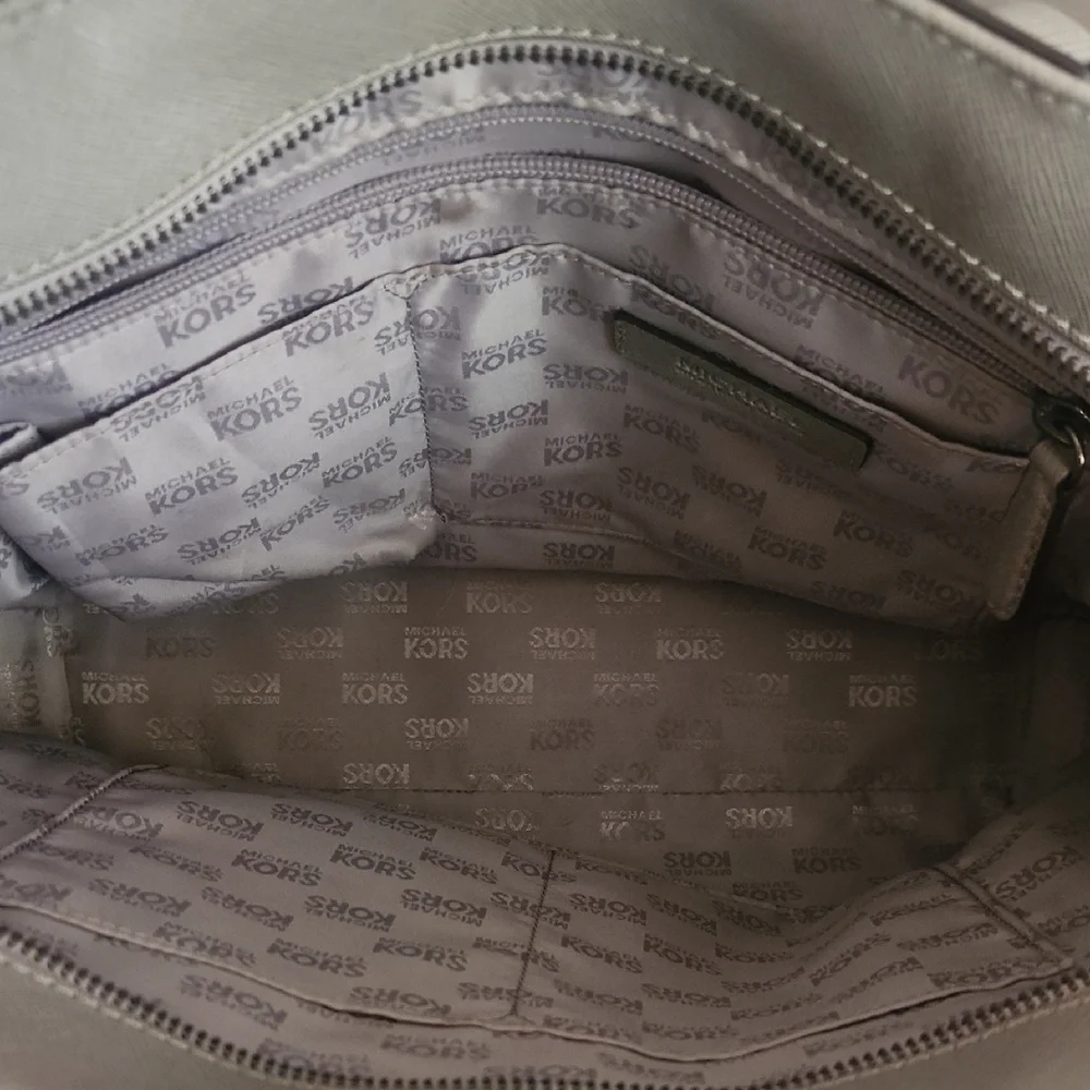 Michael Kors Gray 3 Way Crossbody Tote with Branded Lining. Great Condition!